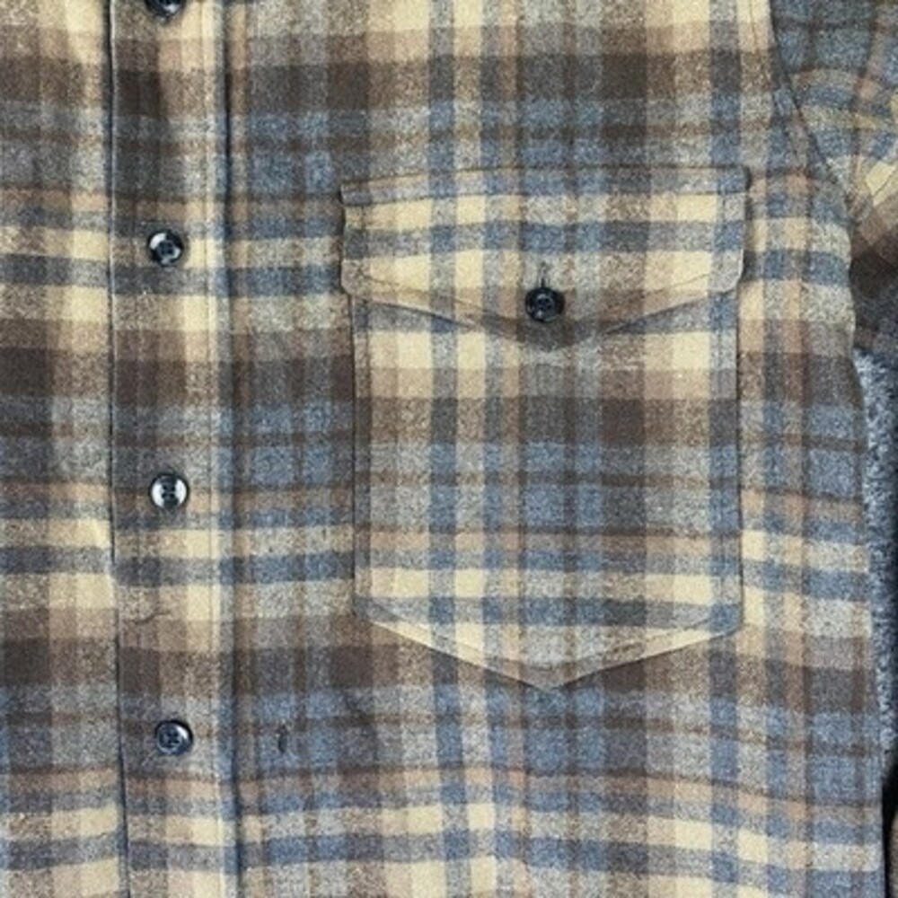 Vintage Pendleton Men's Long Sleeve‎ Button Wool Shirt 15 1/2 Brown USA Outdoor - Picture 11 of 14